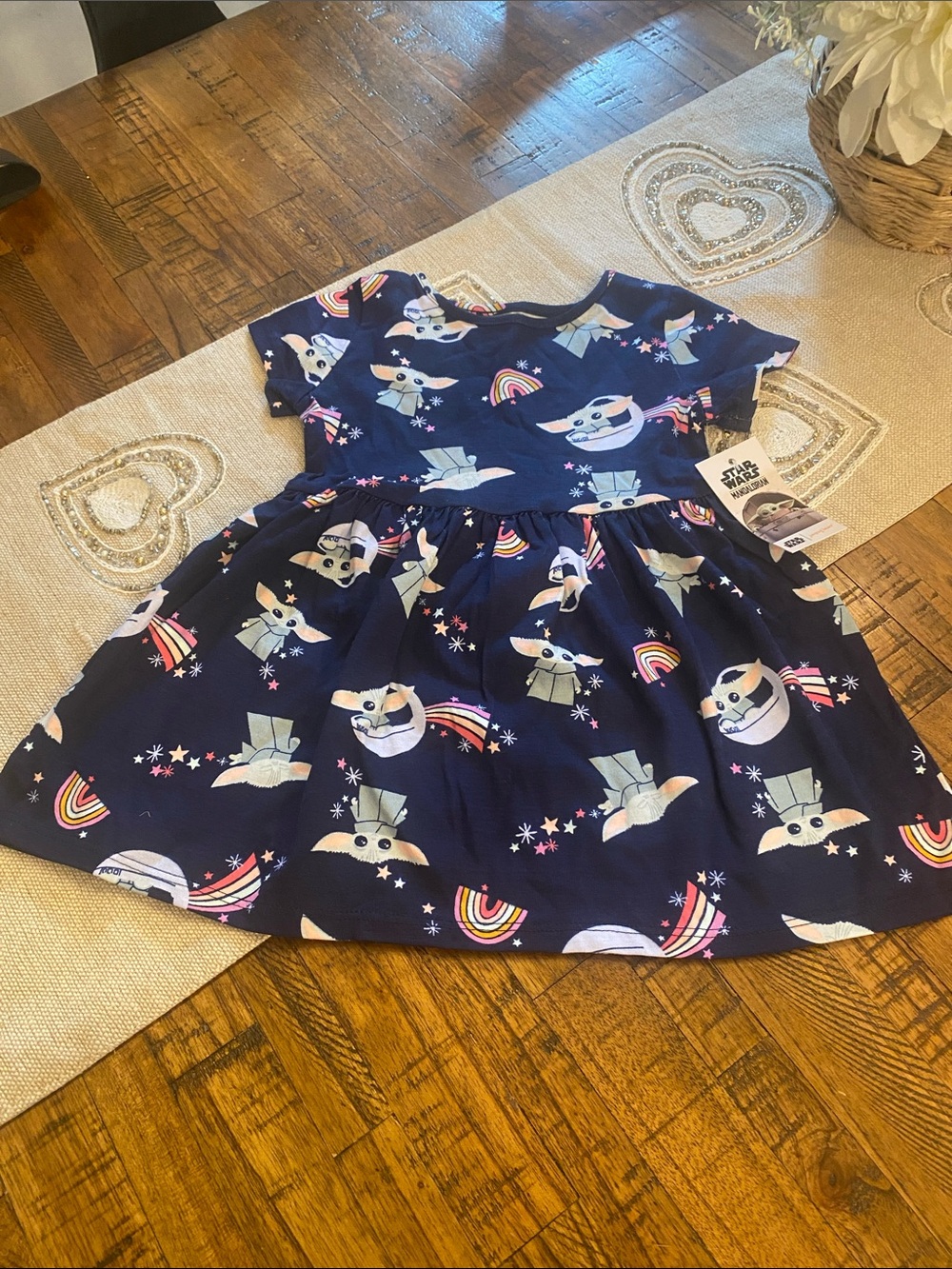 Star Wars Navy Blue Dress Featuring Grogu